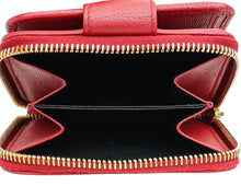 YSL Red Belle de Jour Zip Compact Wallet