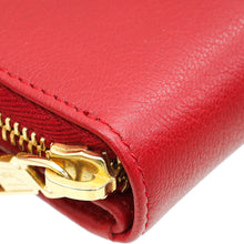 YSL Red Belle de Jour Zip Compact Wallet