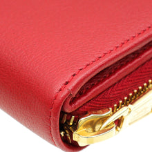 YSL Red Belle de Jour Zip Compact Wallet