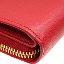YSL Red Belle de Jour Zip Compact Wallet