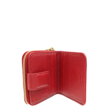 YSL Red Belle de Jour Zip Compact Wallet