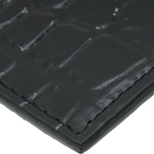 YSL Black Croco Embossed Cassandre Card Case