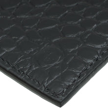 YSL Black Croco Embossed Cassandre Card Case
