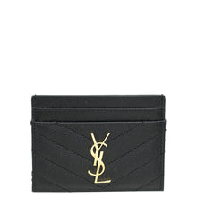 YSL Black Cassandre Matelasse Card Case