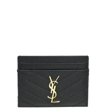 YSL Black Cassandre Matelasse Card Case