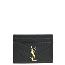 YSL Black Cassandre Matelasse Card Case