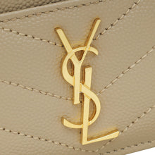 YSL Beige Cassandre Matelasse Card Case