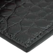 YSL Black Croco Embossed Cassandre Card Case