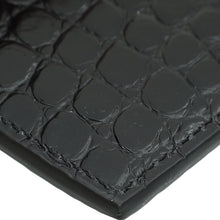 YSL Black Croco Embossed Cassandre Card Case