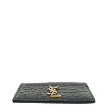 YSL Black Croco Embossed Cassandre Card Case