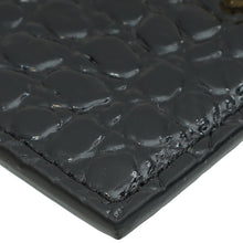 YSL Black Croco Embossed Cassandre Card Case