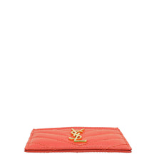YSL Red Cassandre Matelasse Card Case