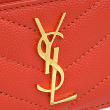 YSL Red Cassandre Matelasse Card Case