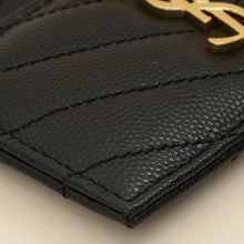 YSL Black Cassandre Matelasse Card Case