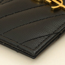 YSL Black Cassandre Matelasse Card Case