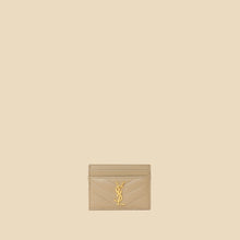 YSL Beige Cassandre Matelasse Card Case