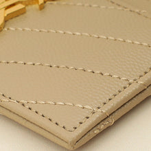 YSL Beige Cassandre Matelasse Card Case