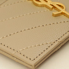 YSL Beige Cassandre Matelasse Card Case