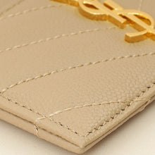 YSL Beige Cassandre Matelasse Card Case