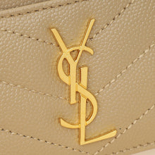 YSL Beige Cassandre Matelasse Card Case