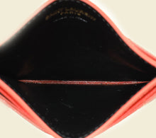 YSL Coral Red Cassandre Matelasse Card Case