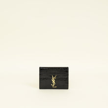 YSL Black Croco Embossed Cassandre Card Holder