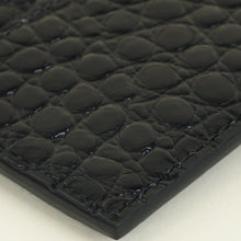 YSL Black Croco Embossed Cassandre Card Holder
