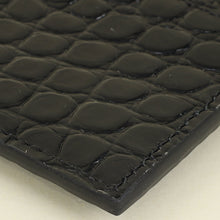 YSL Black Croco Embossed Cassandre Card Holder