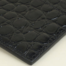 YSL Black Croco Embossed Cassandre Card Holder