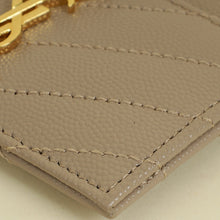YSL Beige Cassandre Matelasse Card Holder