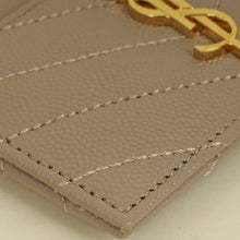 YSL Beige Cassandre Matelasse Card Holder