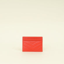 YSL Coral Red Cassandre Matelasse Card Case