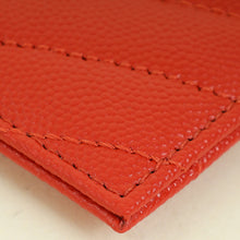 YSL Coral Red Cassandre Matelasse Card Case