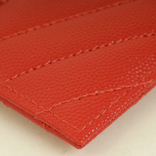 YSL Coral Red Cassandre Matelasse Card Case
