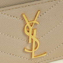 YSL Beige Cassandre Matelasse Card Case
