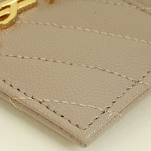 YSL Beige Cassandre Matelasse Card Case