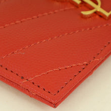 YSL Red Cassandre Matelasse Card Holder