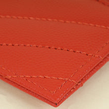 YSL Red Cassandre Matelasse Card Holder
