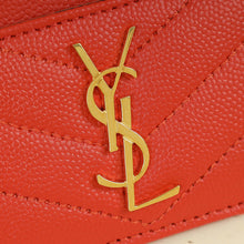 YSL Red Cassandre Matelasse Card Holder