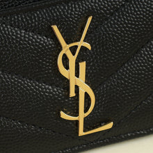 YSL Black Cassandre Matelasse Card Holder
