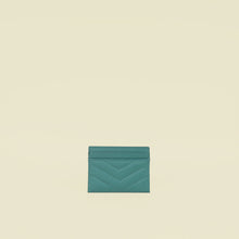 YSL Teal Cassandre Matelasse Card Holder