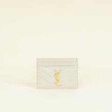 YSL Blanc Vintage Cassandre Matelasse Card Holder