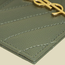 YSL Sage Green Cassandre Card Case