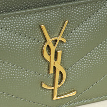 YSL Sage Green Cassandre Card Case