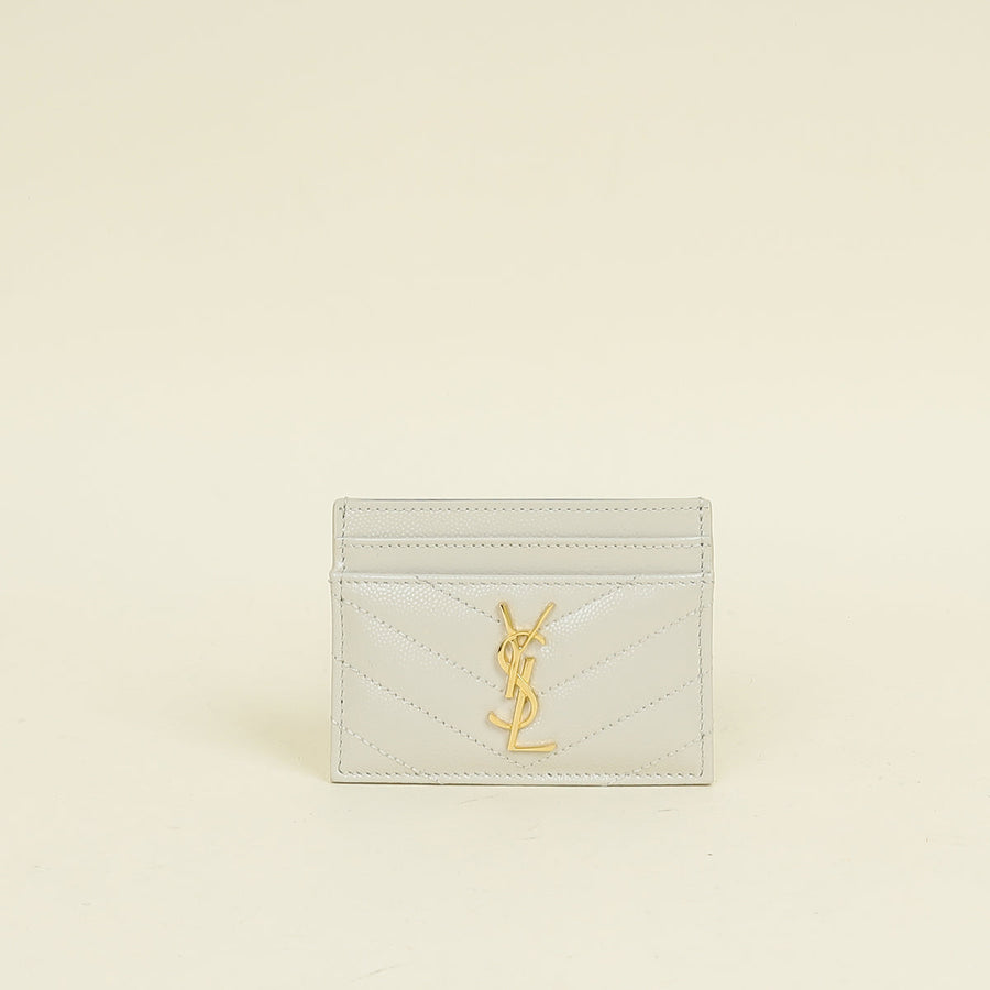 YSL Vintage Blanc Cassandre Card Case