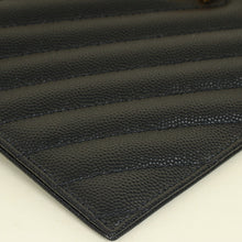 YSL Black Cassandre Matelasse Large Pouch