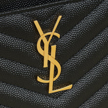 YSL Black Cassandre Matelasse Large Pouch