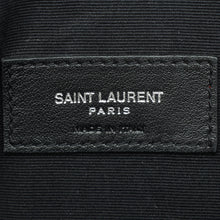 YSL Black Croco Embossed Uptown Pouch