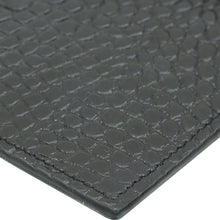 YSL Black Croco Embossed Uptown Pouch
