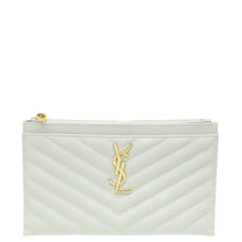 YSL Vintage Blanc Monogram Bill Pouch